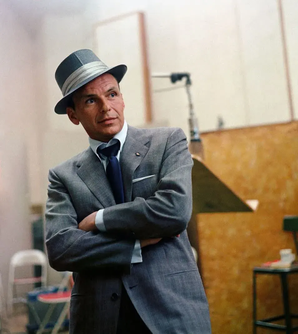 Sid Avery - Kings go Forth, Frank Sinatra at a Capital Records Recording Session in Los Angeles, 1958, printed later